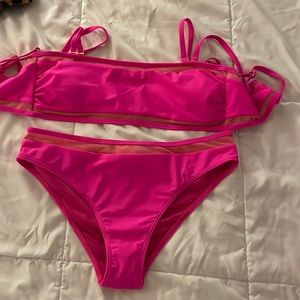 Pink beautiful pink lily swim